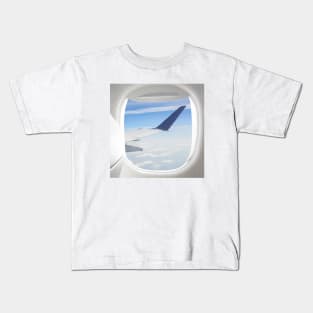 Airplane Window (Wing) Kids T-Shirt